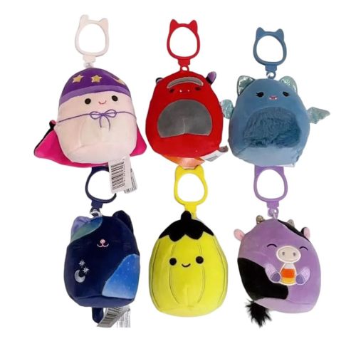 Squishmallows 2024 Halloween Squad 3.5" Mini Plush Doll Clip Keychain, Set of 6