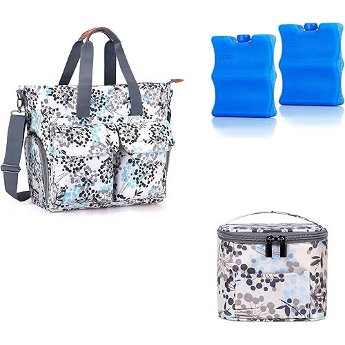 Teamoy Breast Pump Bag with Breastmilk Cooler Bag and 2 Pack Ice Pack