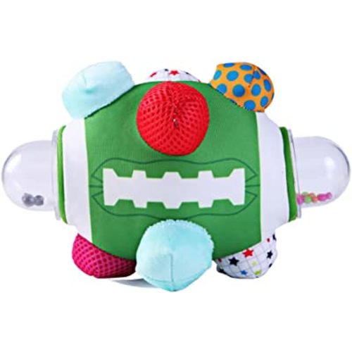 Football Bumpy Ball for Baby Cognitive Developmental, Baby Boys & Girls - Newborn to 36 Months Sensory Football Rattle Toy