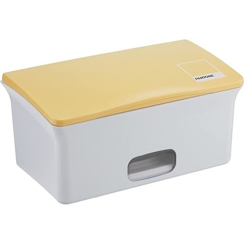 Ubbi Baby Wipes Dispenser, Baby Wipes Case, Baby Wipes Holder with Weighted Plate, Keeps Wipes Fresh and Non-Slip Rubber Feet, Pantone Yellow