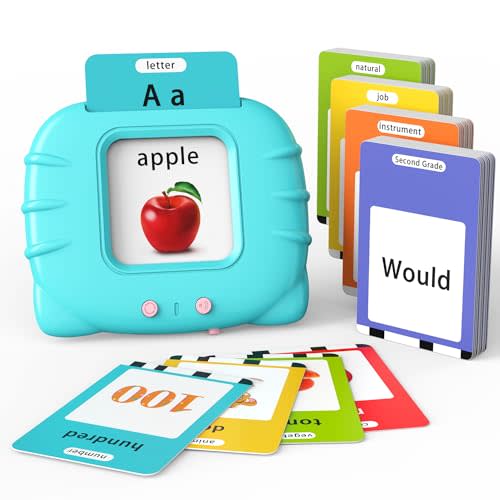 Lapare Talking Flash Cards Toys for Toddlers 2 3 4 5 6, Learn ABC Letters, Numbers 0-100,Phrases,Objects, Adjectives, and More Dolch Sight Words, 280 Cards with 560 Words/Phrases