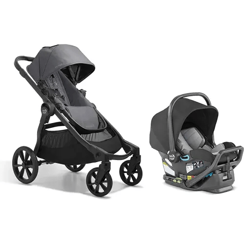 Baby Jogger City Select 2 Single-to-Double Modular Travel System Includes City GO 2 Infant Car Seat Radiant Slate