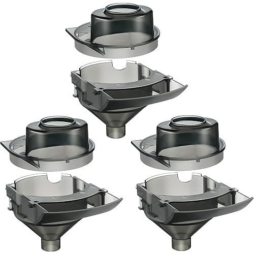 3 Sets Baby Formula Dispenser Replacement Funnel Compatible with Baby Brezza Replacement Parts Funnel and Cover, Grey