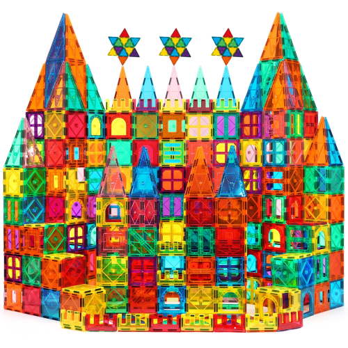 Magnetic Tiles for Kids,Educational Magnetic Building Blocks for Boys Girls, STEM Preschool Kidergarten Learning Toys
