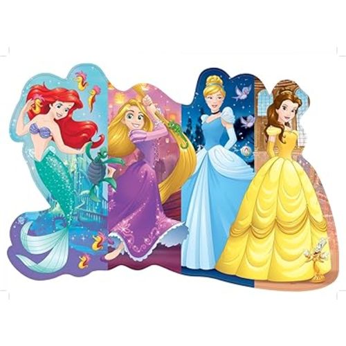 Ravensburger Disney Princess Pretty Princesses Shaped Floor Puzzle | 24-Piece Jigsaw | Unique Pieces | Kid-Friendly | Model Number: 05453