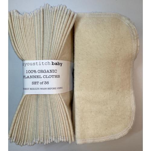 Organic Cloth Baby Wipes (Two Dozen)
