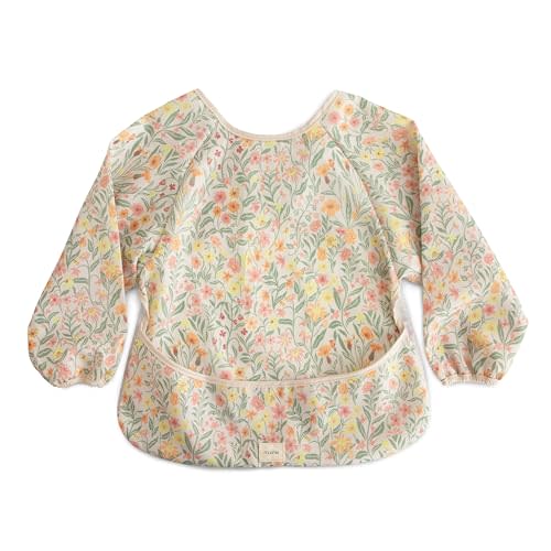 mushie Long Sleeve Baby Bib | Mess Free & Waterproof Fabric for Toddlers | Adjustable Fit for Ages 6-24 Months