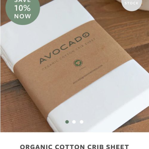 Organic Cotton Crib Sheets | Gentle & Safe | Avocado Green Mattress