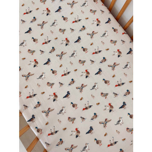 Ducks / Muslin Crib Sheet