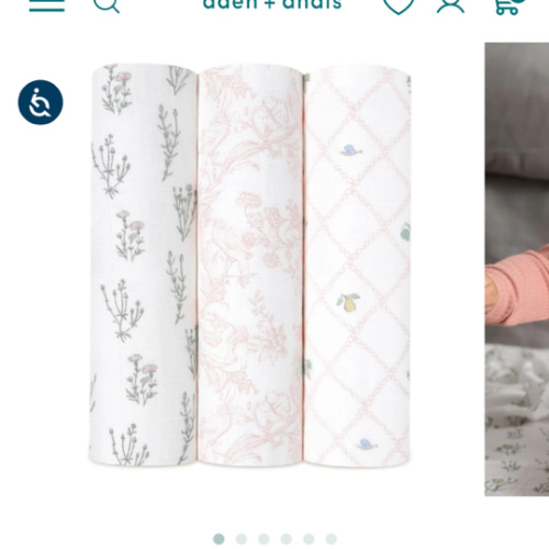 French Floral Silky Soft Swaddle 3 Pack | aden + anais