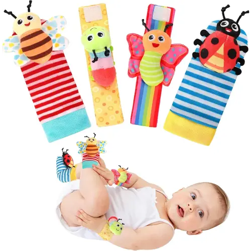 Baby Toys for 0-12 Months Newborn Boys and Girls Gifts Wrist Rattle Socks for Babies 0-6 Months Infant Girl Boy Toys for Babies 3-6 Months Shower Gifts Baby Essentials