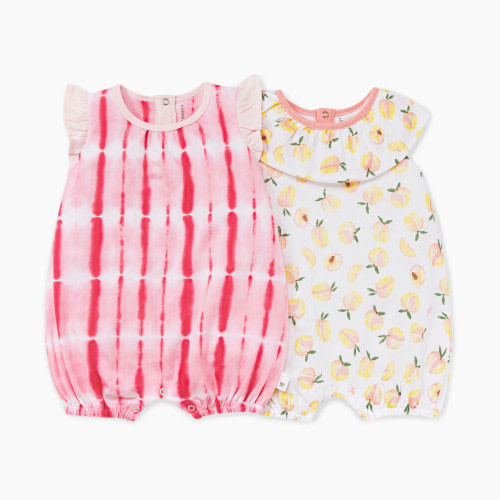 Burt's Bees Baby 2-Pack Peachy Keen Bubble Set, 100% Organic Cotton - Peachy Keen, 0-3 Months