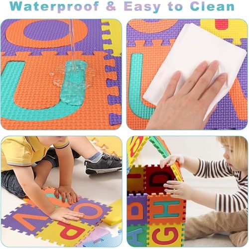 StillCool Baby Foam Play Mat, 36 Tiles Kid's Puzzle-Exercise Play Mat with Alphabet and Numbers - 36pcs Foam Floor Tiles - 5.9x5.9 Inches