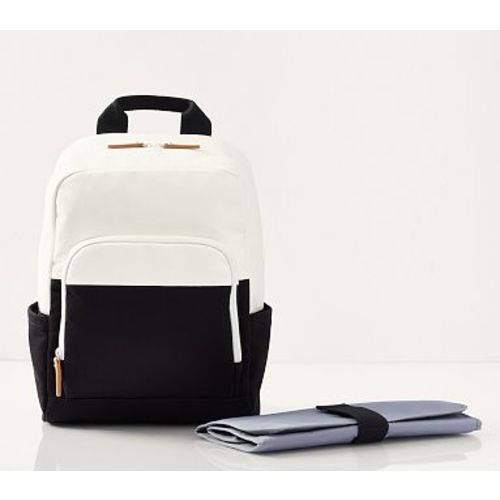 Classic Colorblock Backpack, Black And White