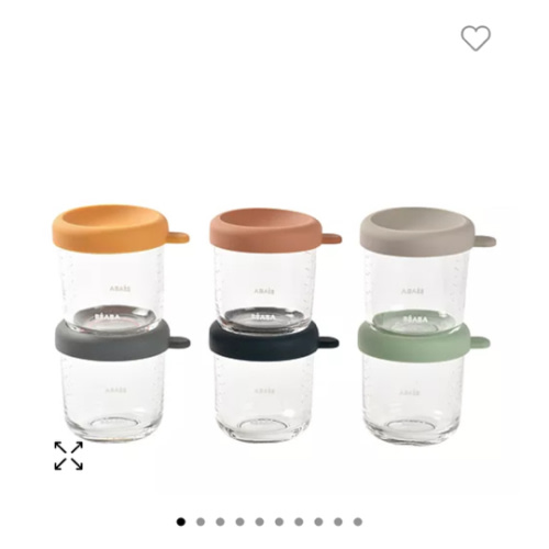 6 Pack Glass Baby Food Jars, 8 Oz