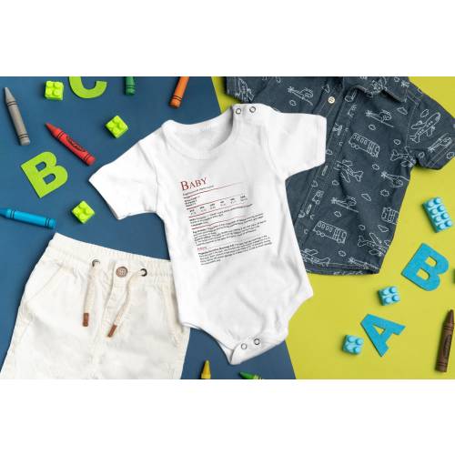 DnD Baby Bodysuit with Monster Stat Block - Personalized Dungeons & Dragons Baby Gifts