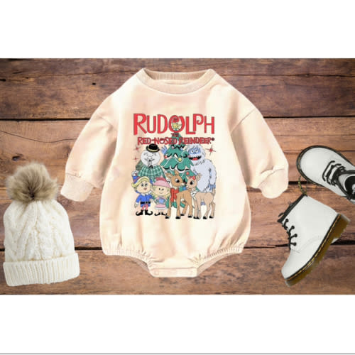 Rudolph the Red Nosed Reindeer Bubble Onesie - Etsy