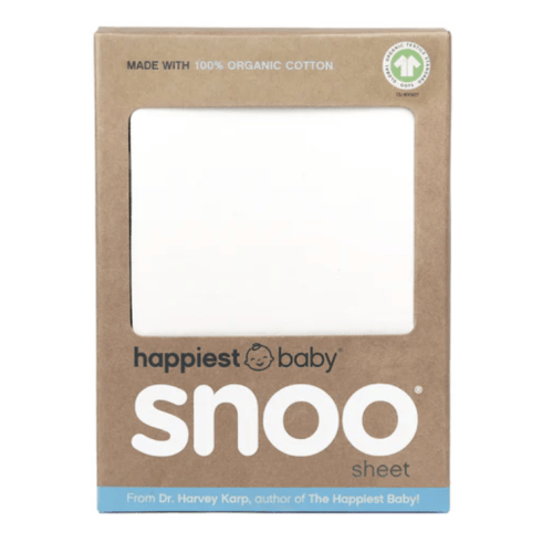 100% Organic Cotton Baby Bassinet Sheets for SNOO – White