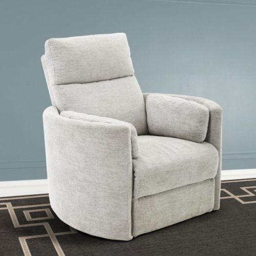 Raggio Head-tilt Power Swivel Recliner - Dove Gray (radius+) | by PL Heritage Furniture