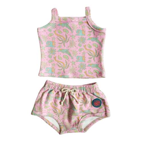 Pink Dolphin Little Surfer Girl Two-piece set