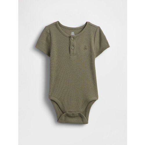 Baby First Favorites TinyRib Henley Bodysuit | Gap