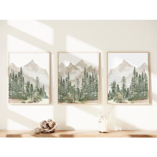 Mountain Nursery Decor Forest Nursery Prints Woodland - Etsy