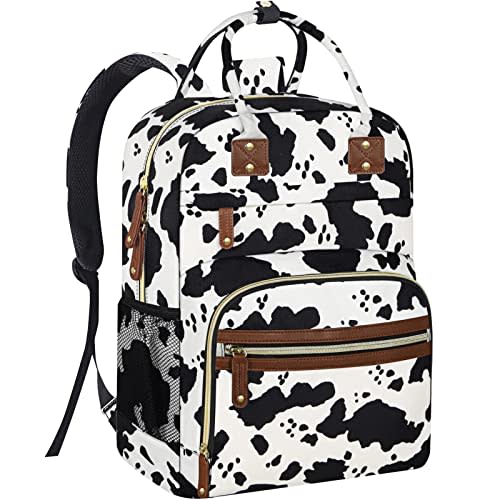 Tenot Large Capacity Baby Diaper Bag Backpack with Insulated Pockets, Waterproof, Stylish Cow Print Design, Suitable for Boys and Girls