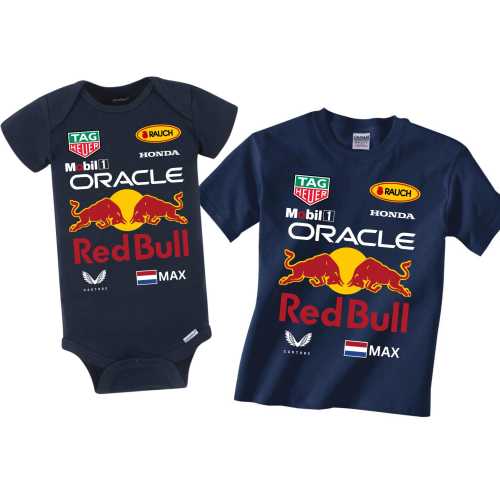 RedBull Racing F1 Baby Onesies® Formula 1 Kid T-shirt, F1 Infant Clothes RedBull F1 Max Verstappen Baby Bodysuit, racing suit costume