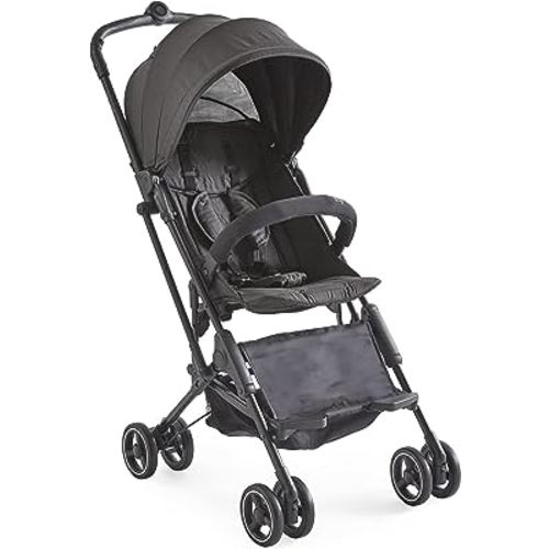 Contours Itsy Baby Stroller, Ultra-Sturdy Compact Stroller for Travel, Lightweight Toddler Travel Stroller, Toddler Stroller with Easy Carry Handle, Large UPF 50+ Sun Canopy, Storage Basket - Black
