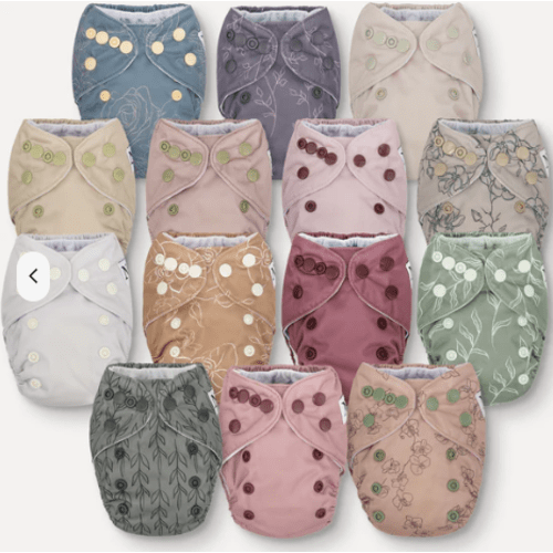 Nora's nursery - set of 14 all in one newborn size cloth diapers