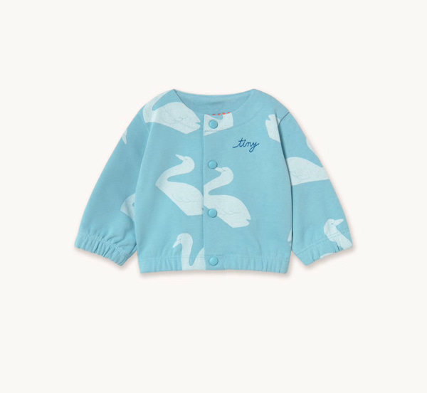BIG SWANS BABY JACKET light cyan | TINY
