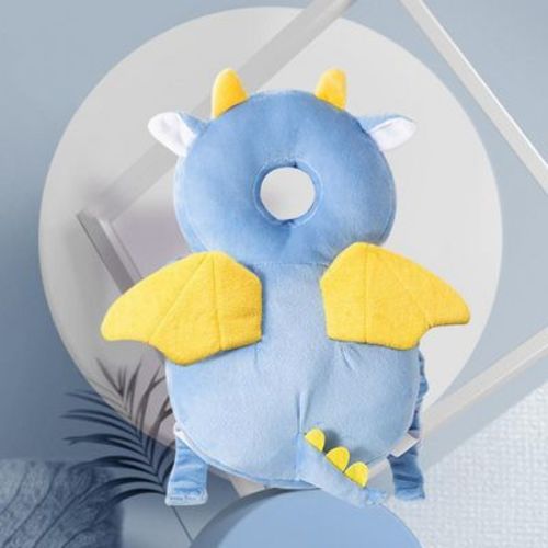 Baby Head Protection Pillow for Back Carrying, Cute Back Protection Pad for Crawling and Walking,Little flying dragon