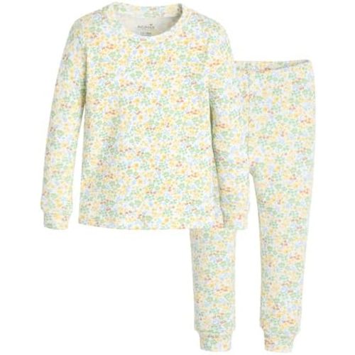 moimoln 6M-8Y Baby & Toddler Girl Floral Pajamas Soft Modal Cotton, Breathable, Snug-Fit Long-Sleeve Sleepwear Set