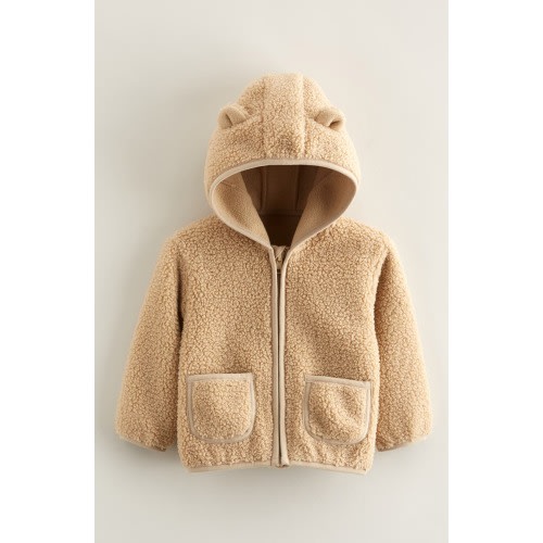 Cozy Hooded Faux Shearling Jacket