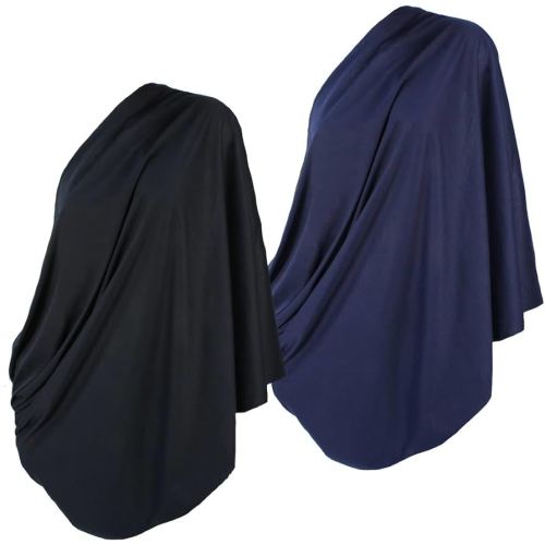 2 Pack Nursing Covers for Breastfeeding, Soft Infinity Scarf Shawl Cover Up - Lightweight, Breathable Privacy Nursing Wrap (Navy Blue & Black)