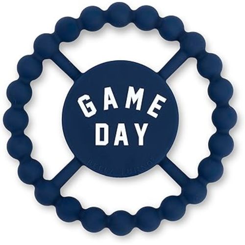Bella Tunno Happy Teether – Soft & Easy Grip Baby Teether Toy, Silicone Teether Ring to Help Soothe Gums, Non-Toxic and BPA Free, Game Day