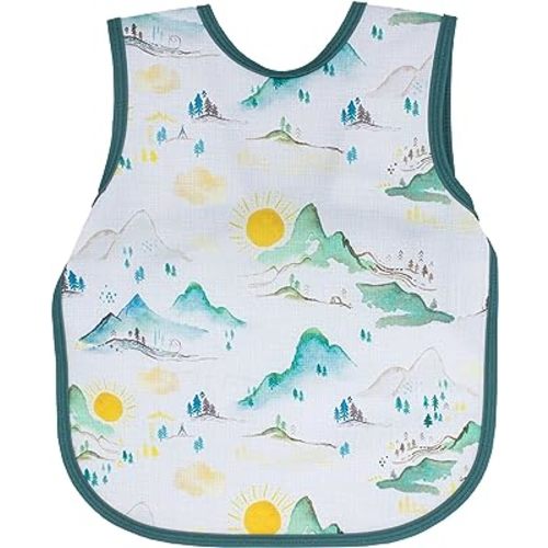 BapronBaby Floral/Nature Bapron - No Neck Tie Safer Bib - Baby & Toddler - Soft Waterproof - PVC, BPA & Phthalate Free - 6m+