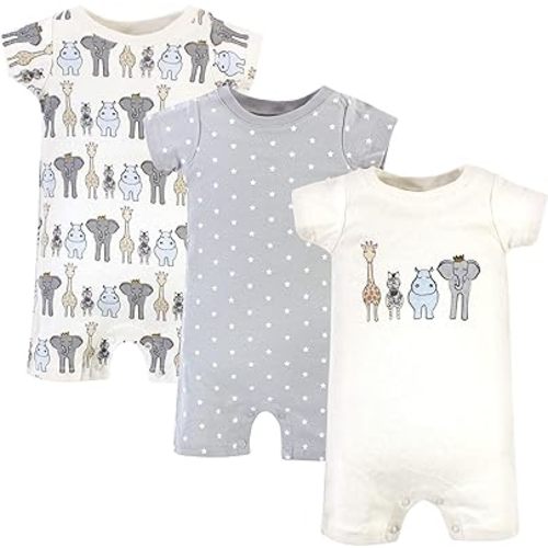 Hudson Baby Unisex Cotton Rompers