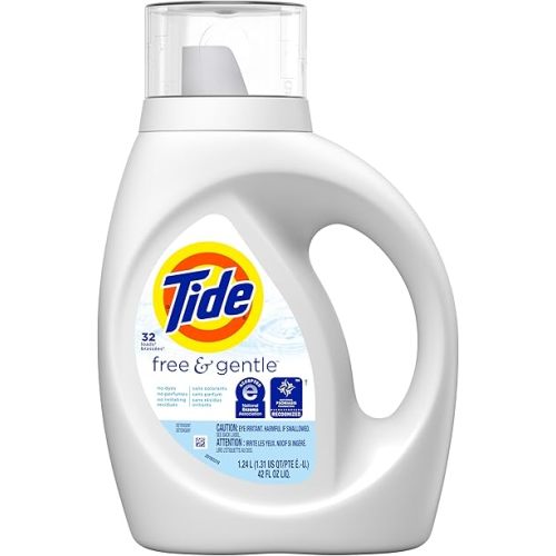 Tide Free & Gentle Liquid Laundry Detergent, 32 loads, 42 fl oz