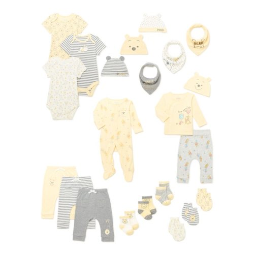 Disney Baby Wishes + Dreams Baby Boy, Baby Girl, & Unisex Winnie The Pooh Baby Shower Gift Set, 20-Piece, Newborn-3/6 Months