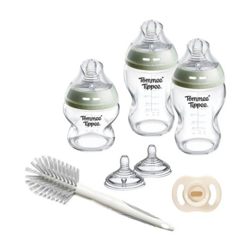 Tommee Tippee Natural Start Glass Baby Bottle Soother Set Clear
