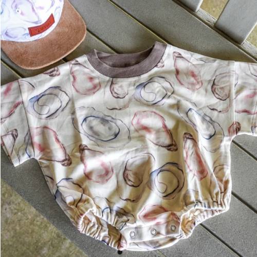 Organic Cotton Bubble Onesie ~ Oyster