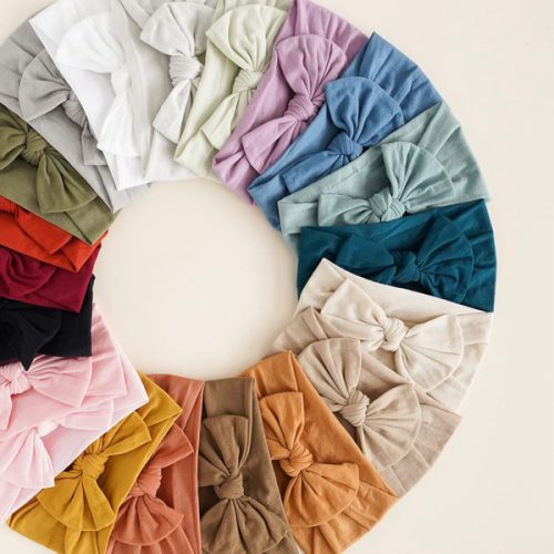 Prohouse 20PCS Baby Nylon Headbands Hairbands Hair Bow Elastics for Baby Girls Newborn Infant Toddlers Kids(Clay)