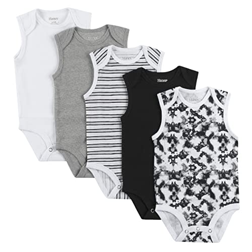 Hanes Baby and Toddler Ultimate Flexy Sleeveless Bodysuit (5 Pack)