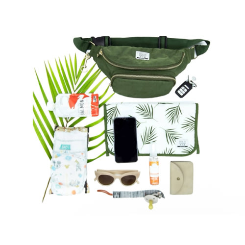 Ditty Co. - Lanikai Small Diaper Bag - Portable Changing Pad - Crossbody Bags For Women - Fanny Pack - Baby Travel Essentials (Olive Green)