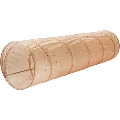 3 Sprouts Kids Play Tunnel - Pop Up Collapsible Tunnels with Recycled Fabric - Fun Crawling Tunnel for Toddler, Baby, Children to Crawl Through, Gross Motor Toy for Indoor Play - Terrazzo Clay
