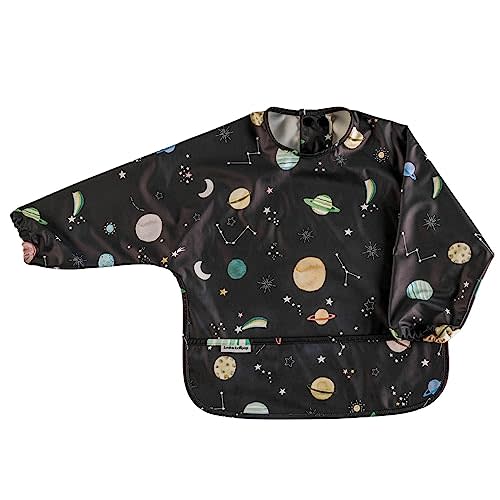 Loulou Lollipop Long Sleeve Mess Free Waterproof Bibs, for baby boys and girls 6-36 Months, Machine Washable, Travel Friendly