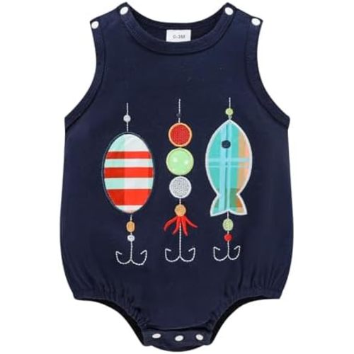 GRNSHTS Newborn Baby Boy 1st Birthday Outfit Summer Romper Sleeveless Jumpsuit Backless Overalls Outfits Cake Smash Party