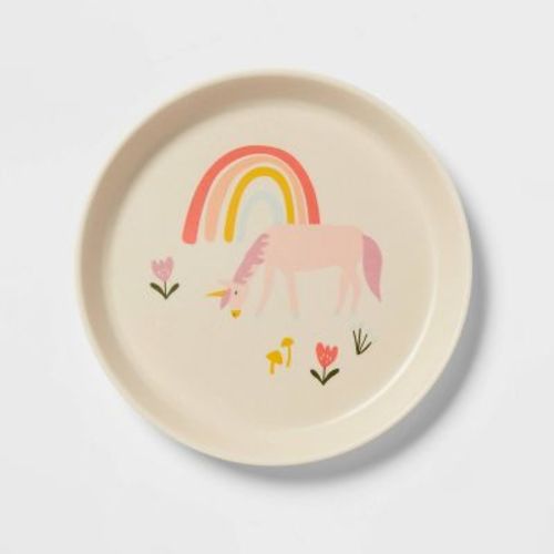 Kids' Bamboo Melamine Plate with Shapes - Pillowfort™