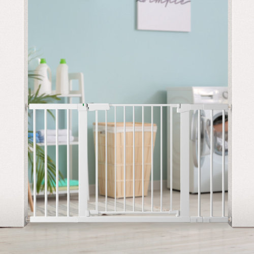 Toocapro 29.5-51.6" Wide Auto Close Safety Baby Gate 30" Tall Dual Lock with Secure Indicator & Reviews | Wayfair